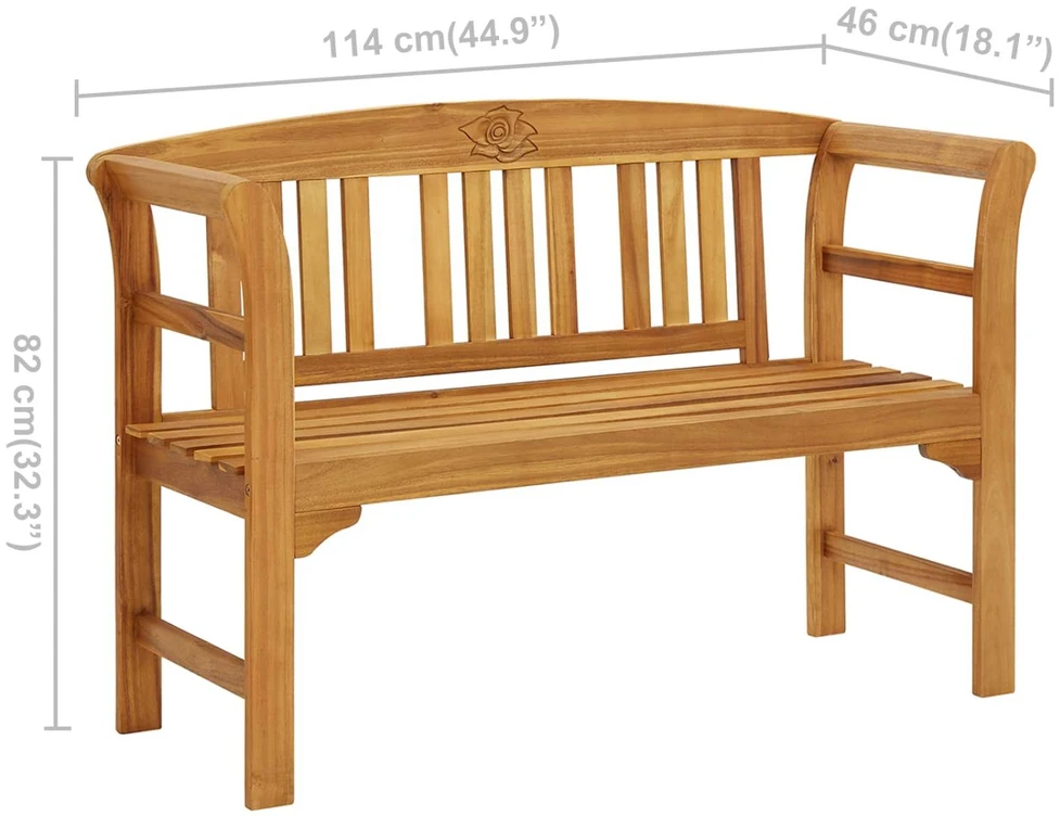 Sodo suoliukas, 114cm, akacijos medienos masyvas