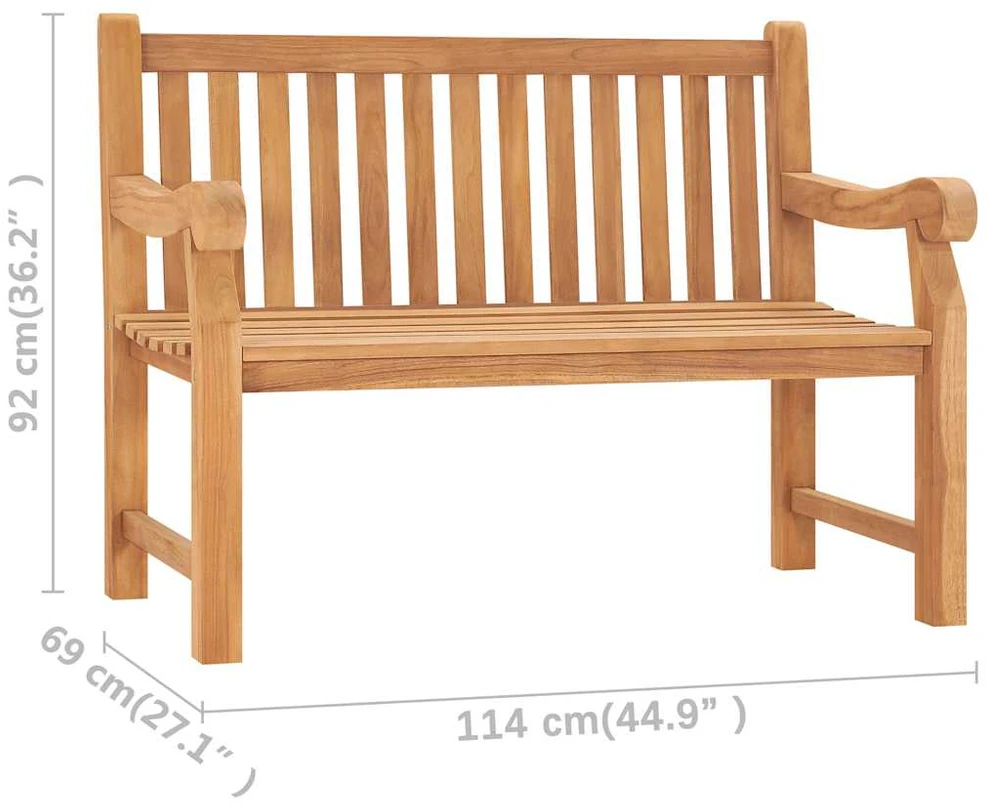 Sodo suoliukas, 114cm, tikmedžio medienos masyvas