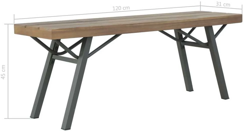 Sodo suoliukas, 120 cm, akacijos medienos masyvas