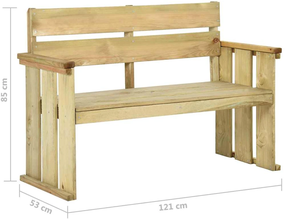 Sodo suoliukas, 121cm, impregnuota pušies mediena