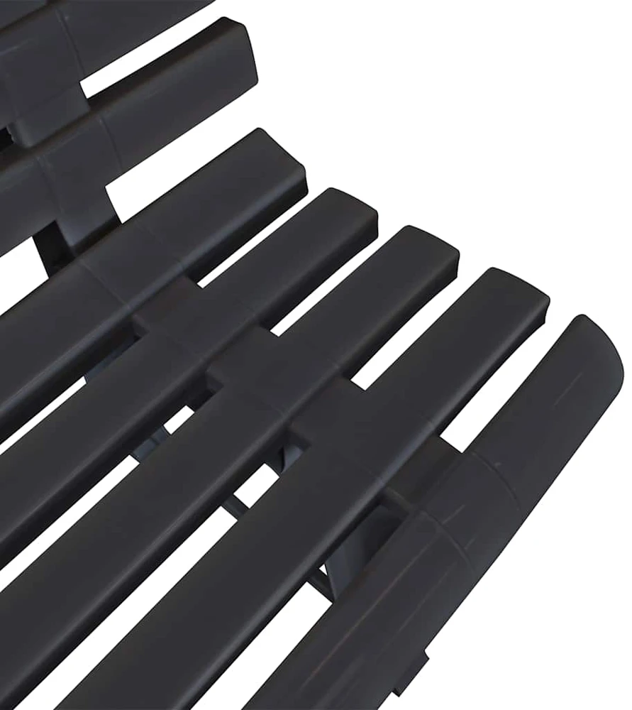 Sodo suoliukas, 145,5cm, plastikas, antracito spalva
