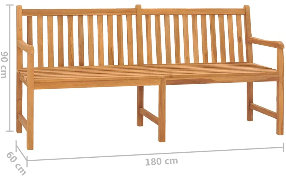 Sodo suoliukas, 180cm, tikmedžio medienos masyvas