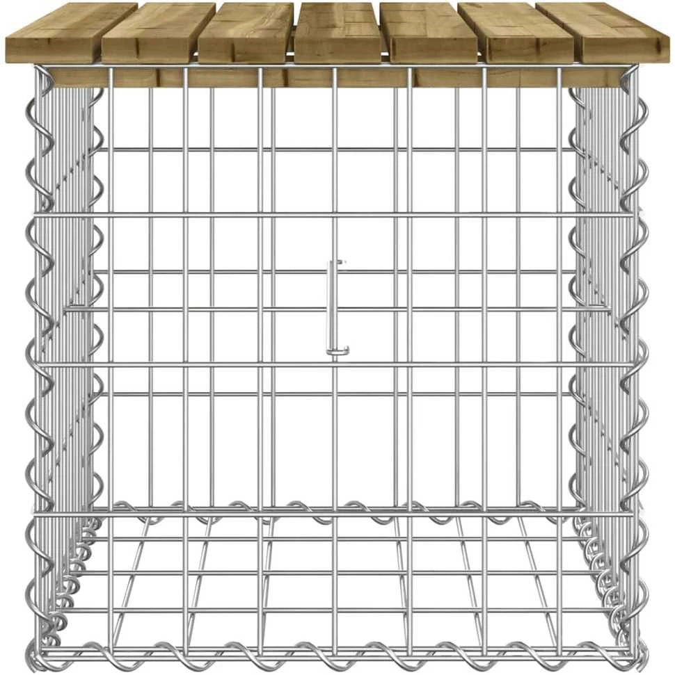 Sodo suoliukas, 43x44x42cm, impregnuota pušis, gabiono dizaino