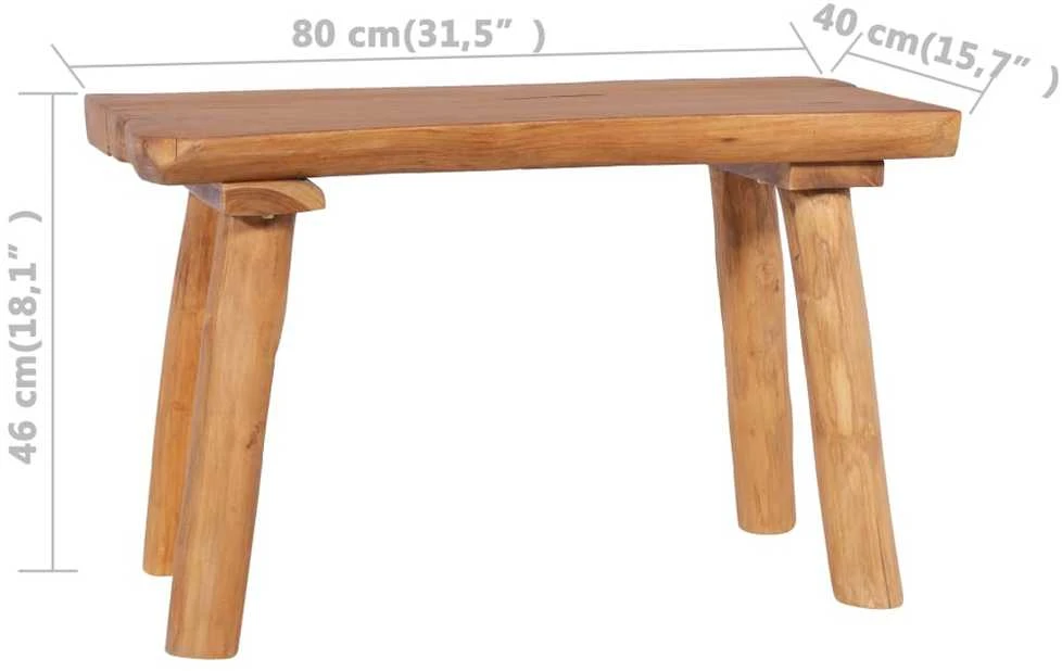 Sodo suoliukas, 80cm, tikmedžio medienos masyvas