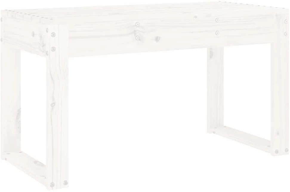 Sodo suoliukas, baltas, 80x38x45cm, pušies medienos masyvas