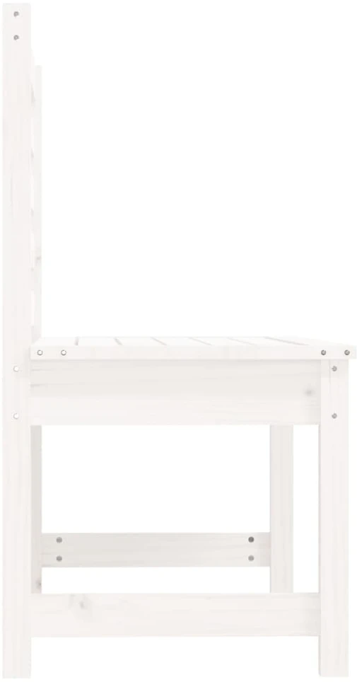 Sodo suoliukas, baltos spalvos, 109cm, pušies medienos masyvas