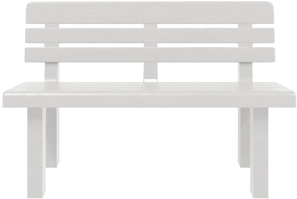 Sodo suoliukas, baltos spalvos, 110x52x71cm, polipropilenas