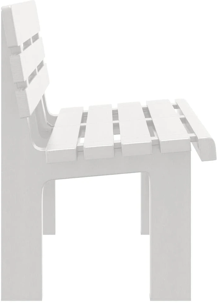 Sodo suoliukas, baltos spalvos, 110x52x71cm, polipropilenas