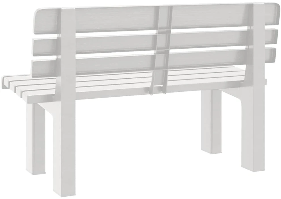 Sodo suoliukas, baltos spalvos, 110x52x71cm, polipropilenas