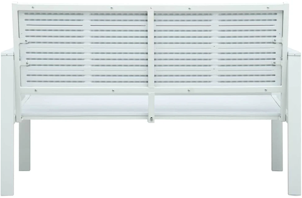 Sodo suoliukas, baltos spalvos, 120cm, HDPE, medienos imitacija