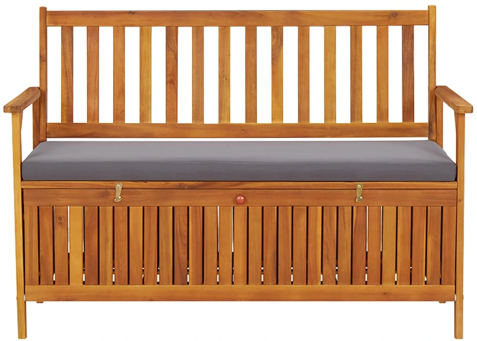 Sodo suoliukas-daiktadėžė, 120cm, akacijos medienos masyvas