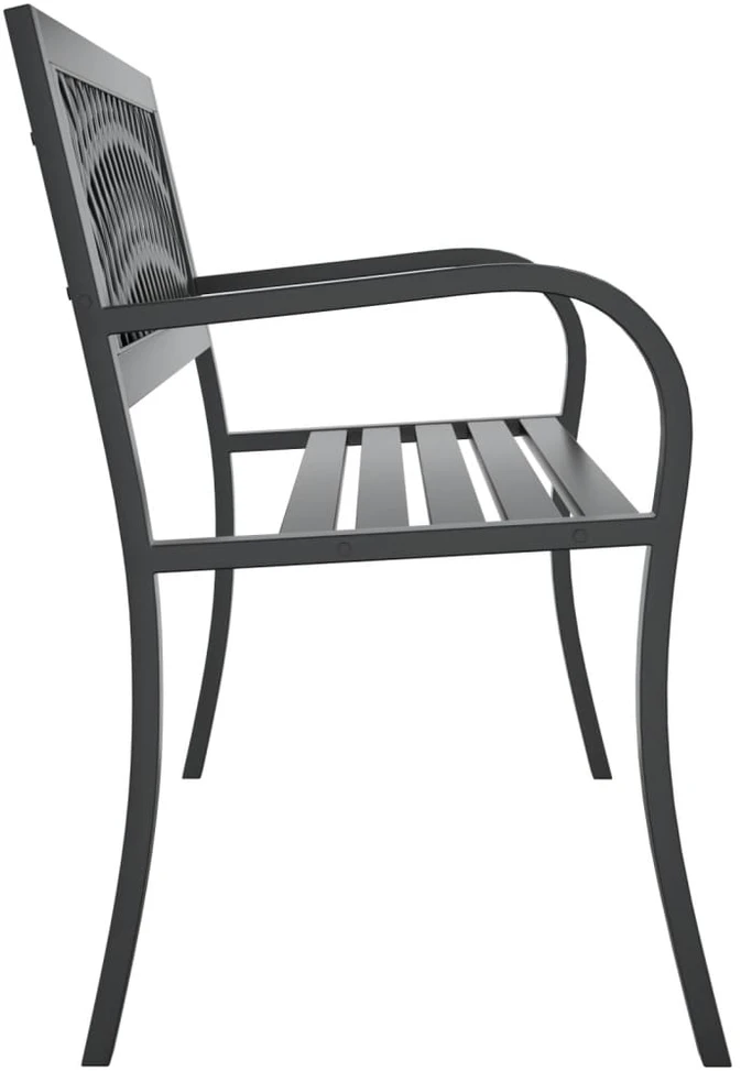 Sodo suoliukas, juodos spalvos, 120cm, plienas