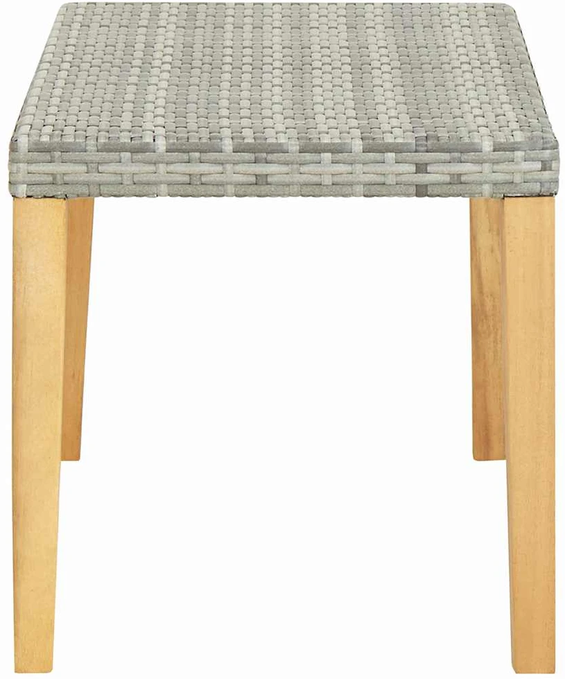 Sodo suoliukas, pilkas, 120cm, poliratanas ir akacijos masyvas