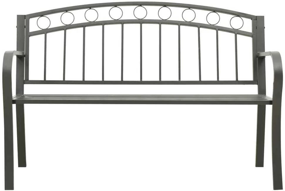 Sodo suoliukas, pilkos spalvos, 120cm, plienas