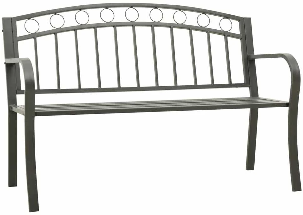 Sodo suoliukas, pilkos spalvos, 120cm, plienas