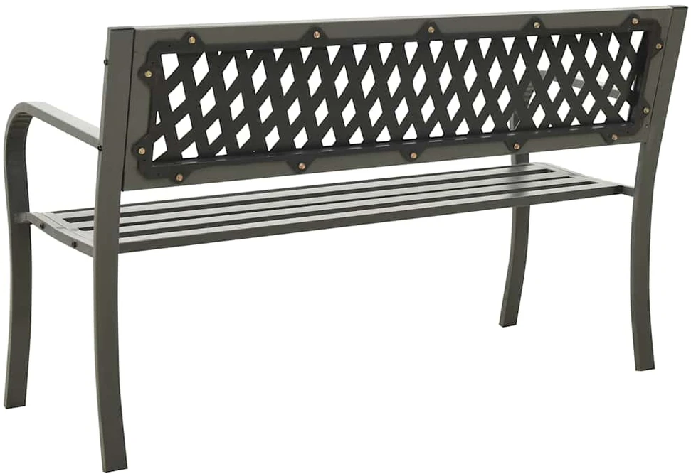 Sodo suoliukas, pilkos spalvos, 125cm, plienas