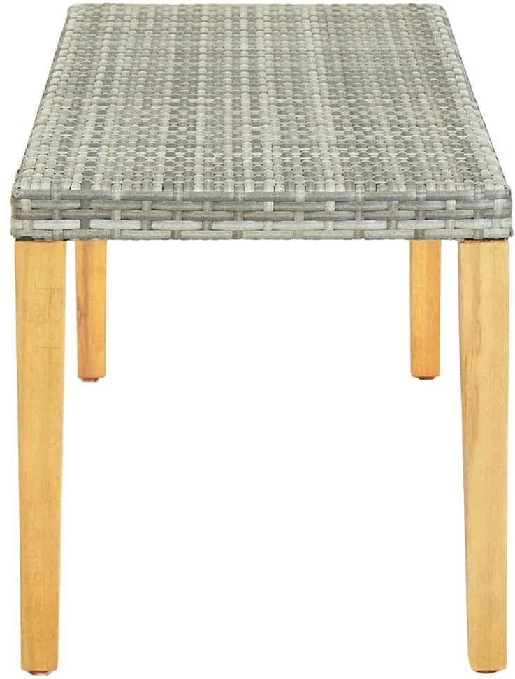 Sodo suoliukas, pilkos spalvos, 80cm, poliratanas
