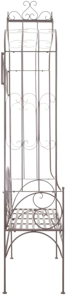 Sodo suoliukas, rudas, 122 cm, geležis, senovinio stiliaus