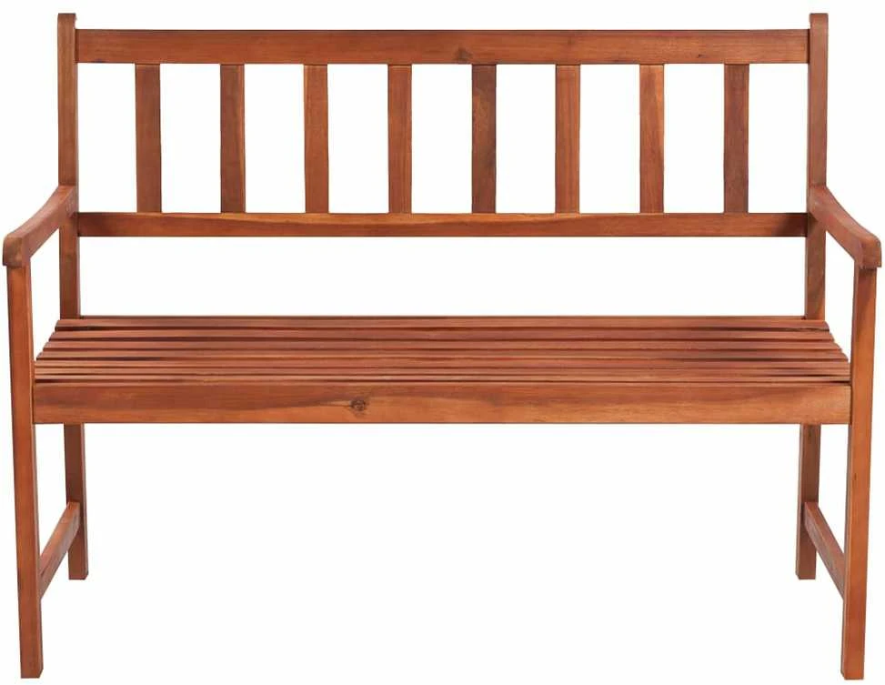 Sodo suoliukas su pagalvėle, 120cm, akacijos medienos masyvas