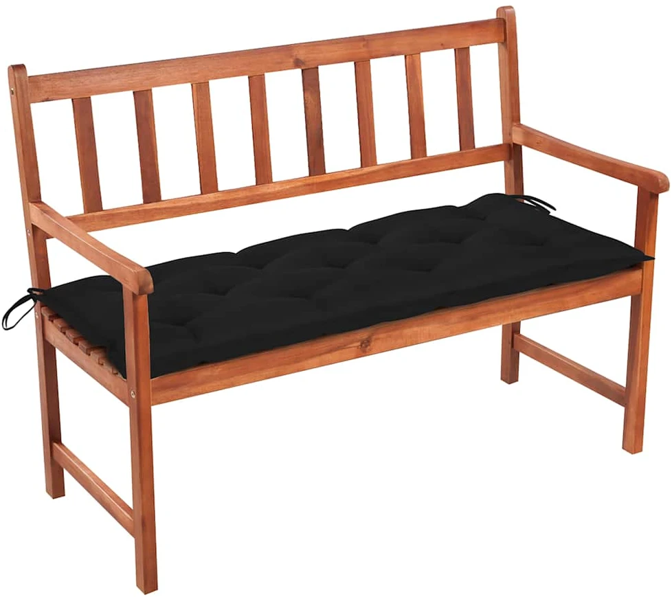 Sodo suoliukas su pagalvėle, 120cm, akacijos medienos masyvas