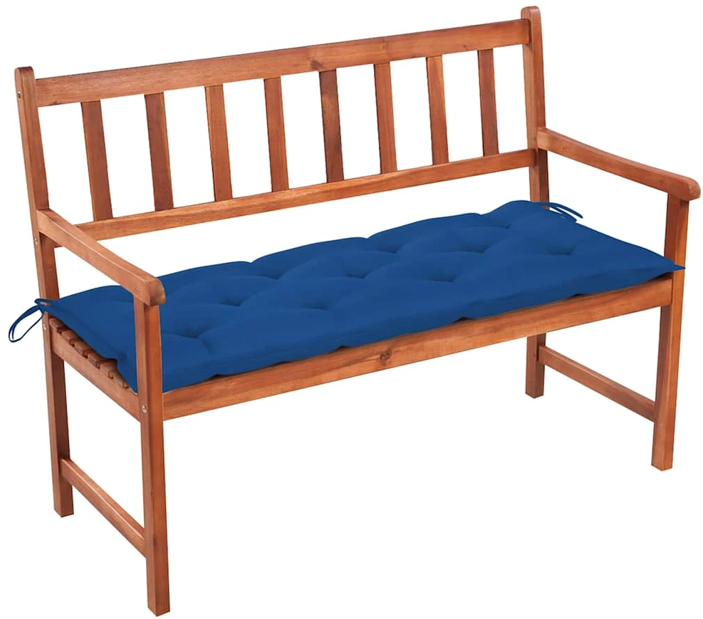 Sodo suoliukas su pagalvėle, 120cm, akacijos medienos masyvas