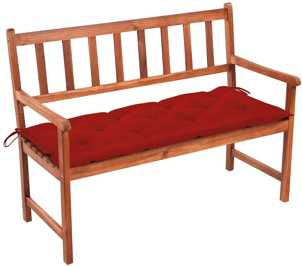 Sodo suoliukas su pagalvėle, 120cm, akacijos medienos masyvas