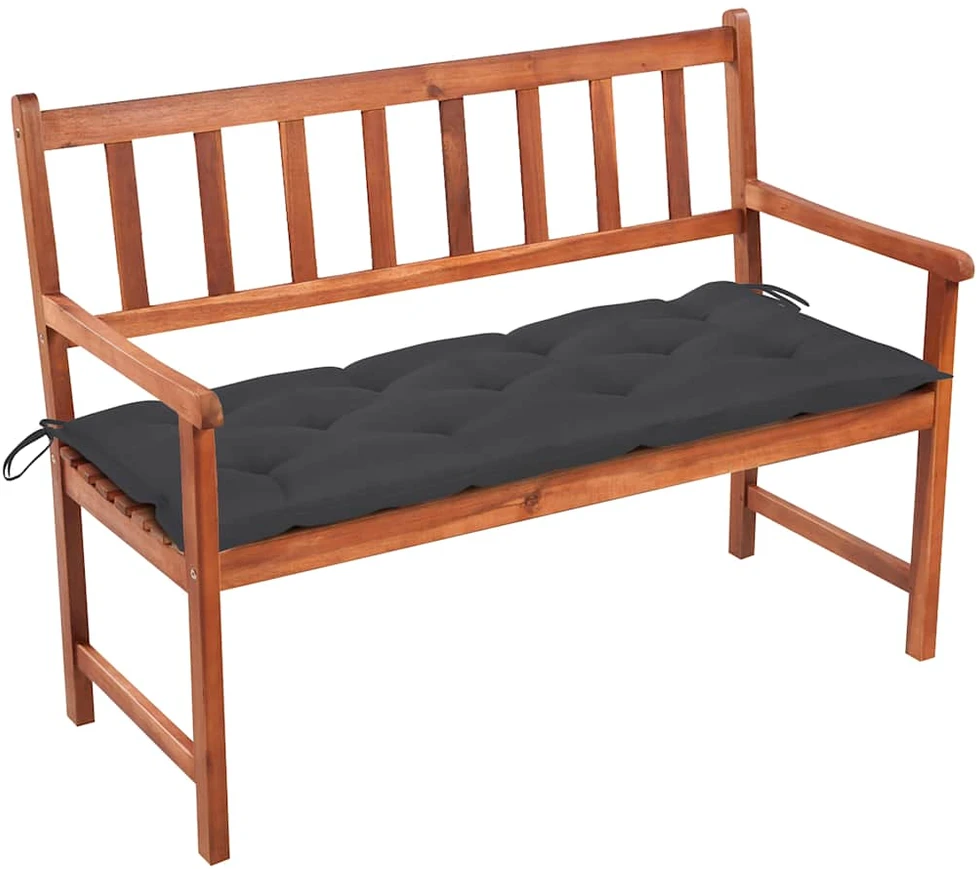 Sodo suoliukas su pagalvėle, 120cm, akacijos medienos masyvas