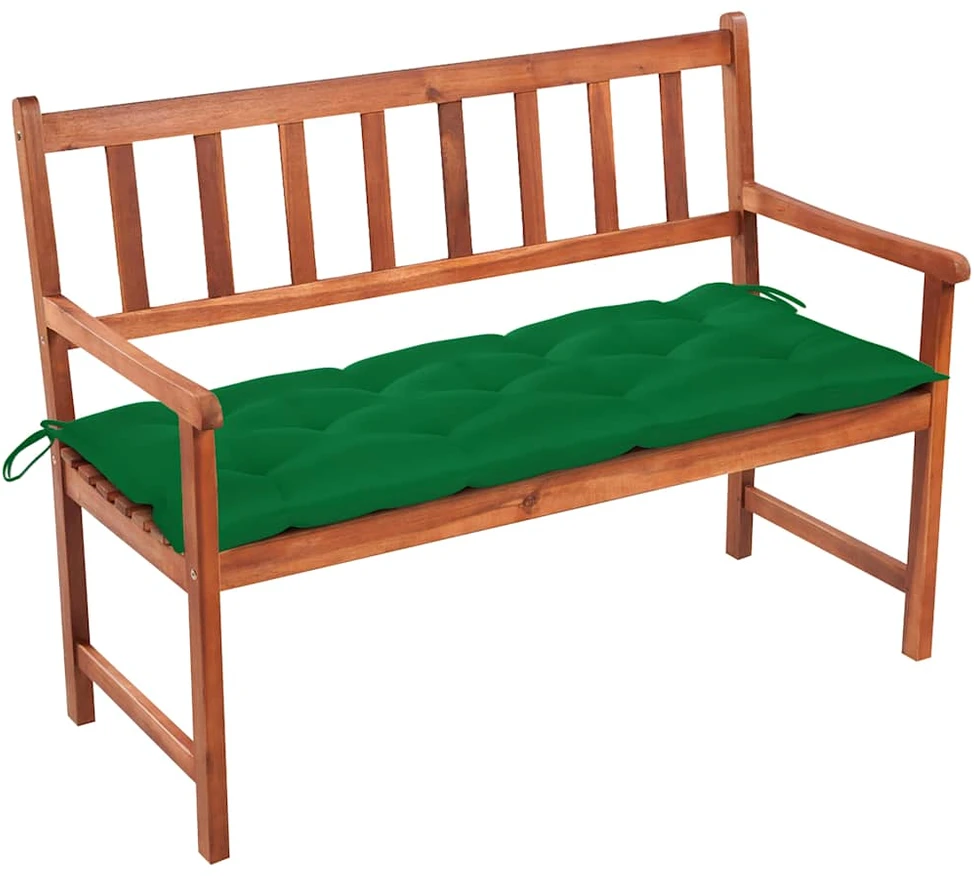 Sodo suoliukas su pagalvėle, 120cm, akacijos medienos masyvas