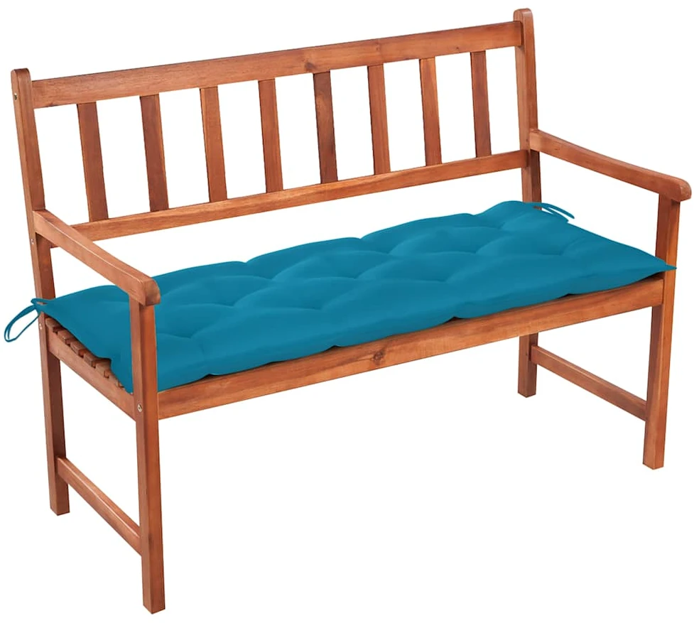 Sodo suoliukas su pagalvėle, 120cm, akacijos medienos masyvas