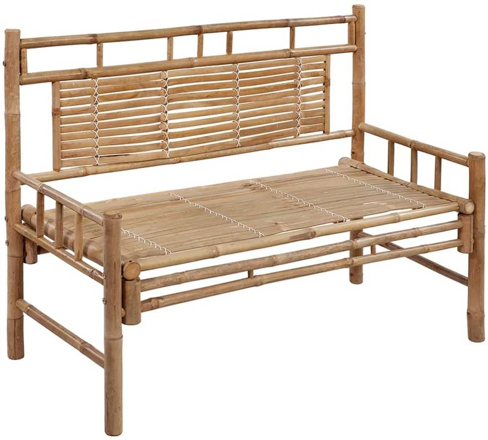 Sodo suoliukas su pagalvėle, 120cm, bambukas (41504+314944)