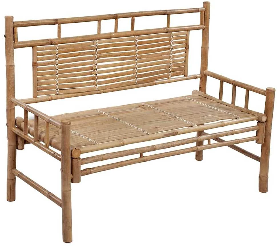 Sodo suoliukas su pagalvėle, 120cm, bambukas