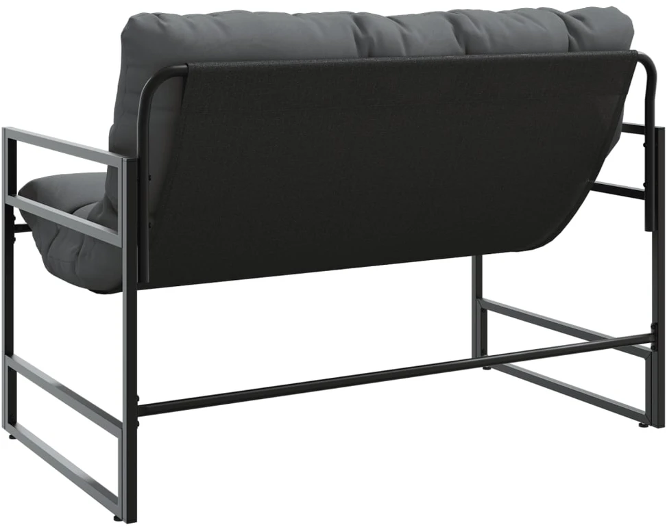 Sodo suoliukas su pagalvėle, antracito spalvos, 113cm, plienas