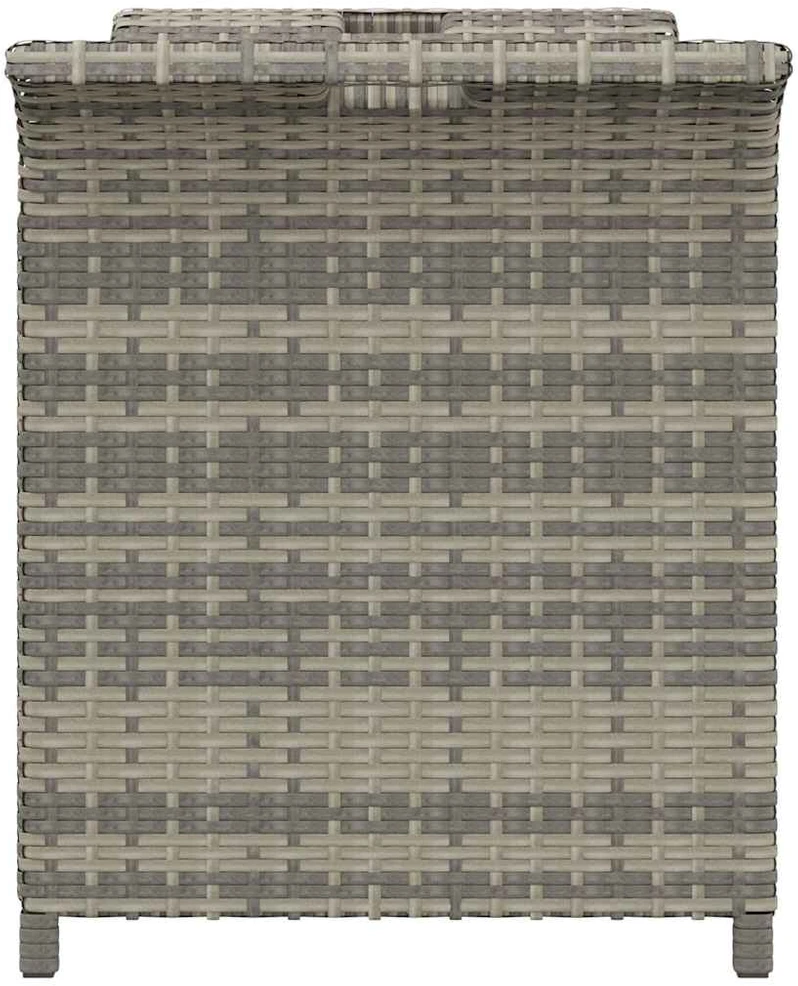 Sodo suoliukas su pagalvėle, pilkas, 116x46x57cm, poliratanas