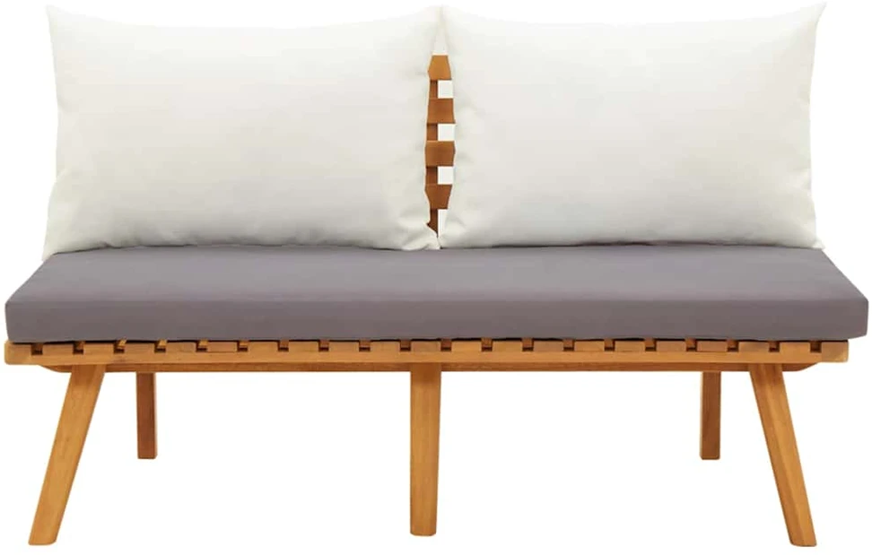 Sodo suoliukas su pagalvėlėmis, 115cm, akacijos masyvas