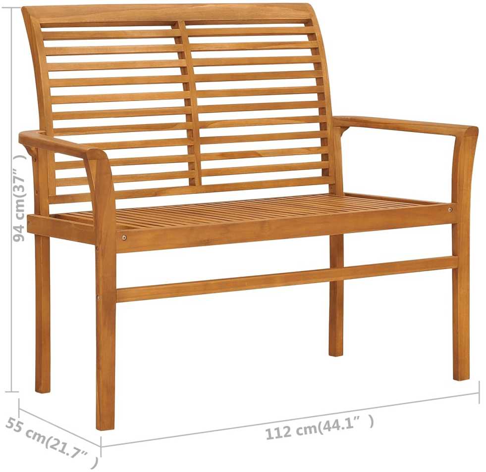 Sodo suoliukas su šviesiai žalia pagalvėle, 112cm, tikmedis
