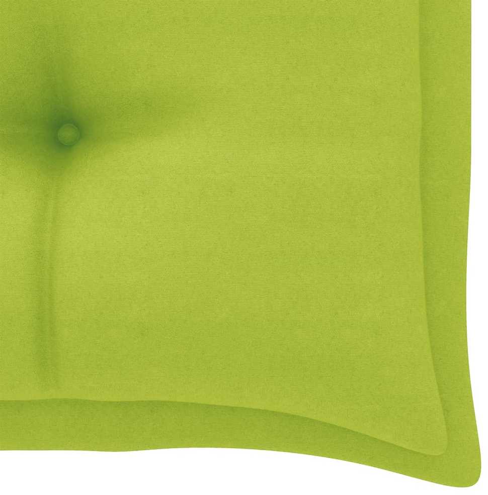 Sodo suoliukas su šviesiai žalia pagalvėle, 112cm, tikmedis