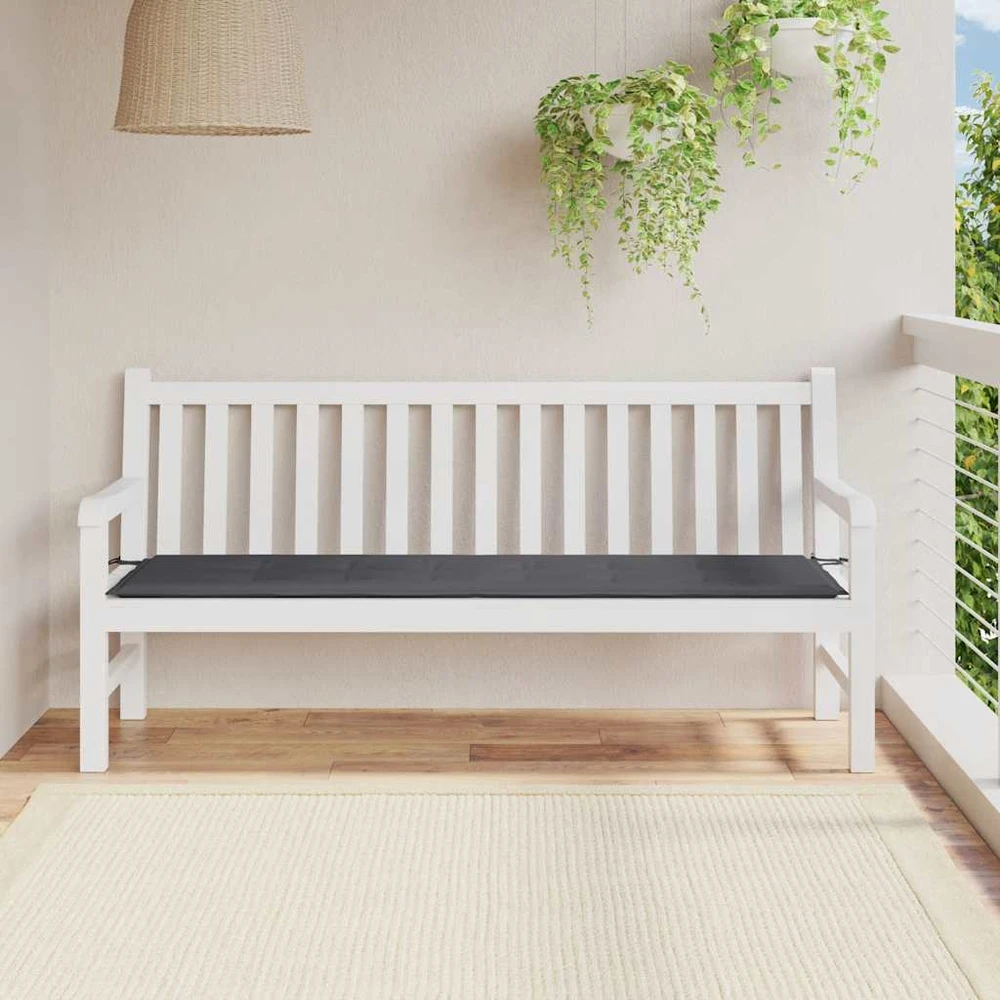Sodo suoliuko pagalvėlė, antracito spalvos, 180x50x3cm, audinys