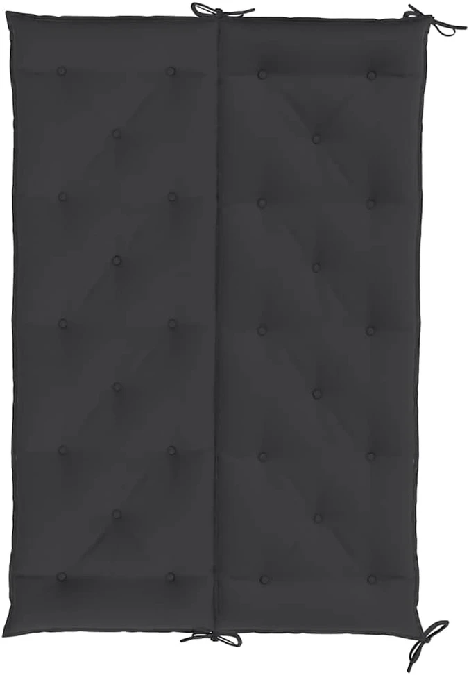 Sodo suoliuko pagalvėlė, juoda, 150x(50+50)x7cm, audinys