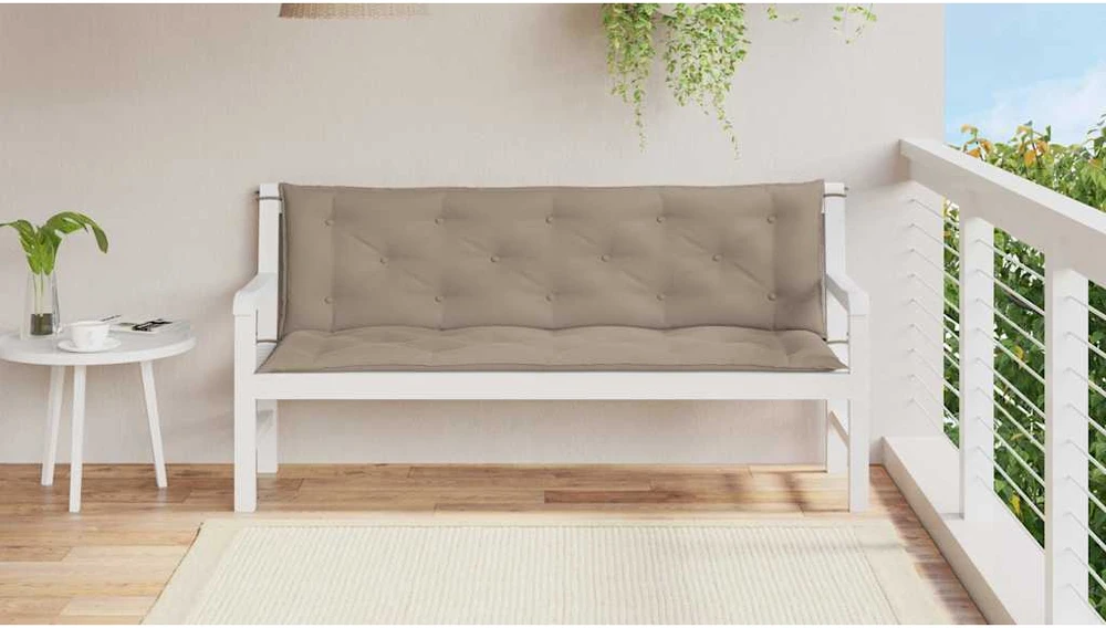 Sodo suoliuko pagalvėlė, taupe, 150x(50+50)x7cm, audinys