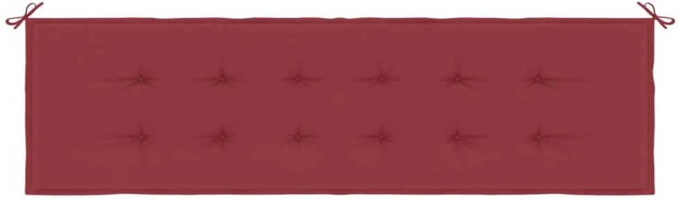 Sodo suoliuko pagalvėlė, vyno raudona, 180x50x3cm, audinys