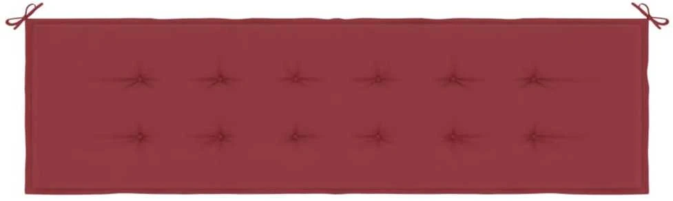 Sodo suoliuko pagalvėlė, vyno raudona, 180x50x3cm, audinys