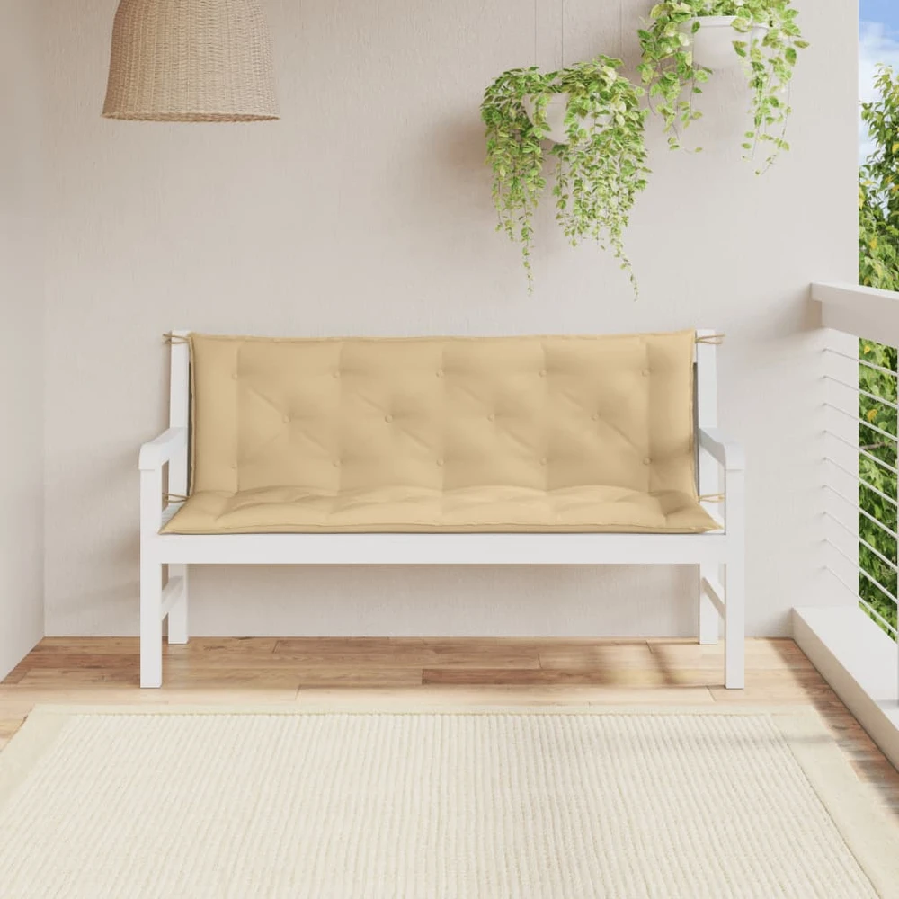 Sodo suoliuko pagalvėlės, 2vnt., smėlio, 150x50x7cm, audinys