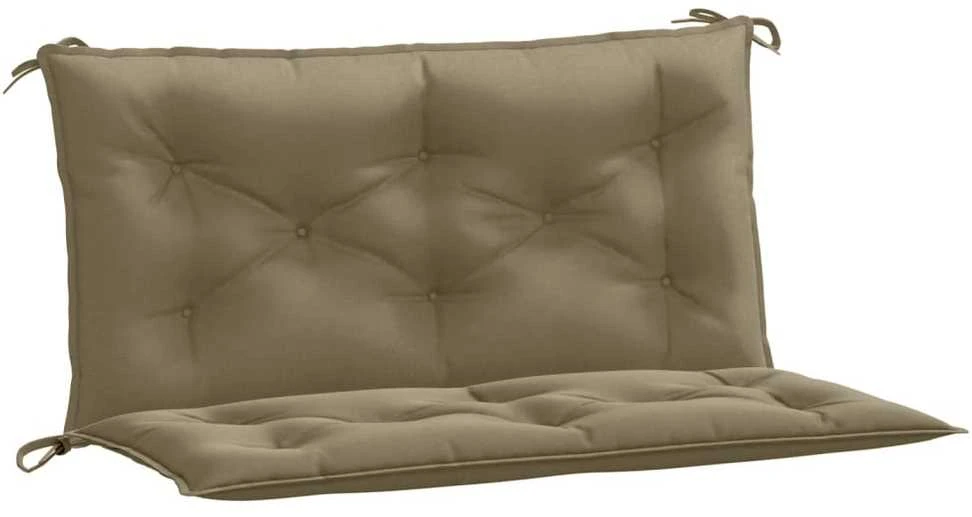 Sodo suoliuko pagalvėlės, 2vnt., taupe, 100x50x7cm, audinys