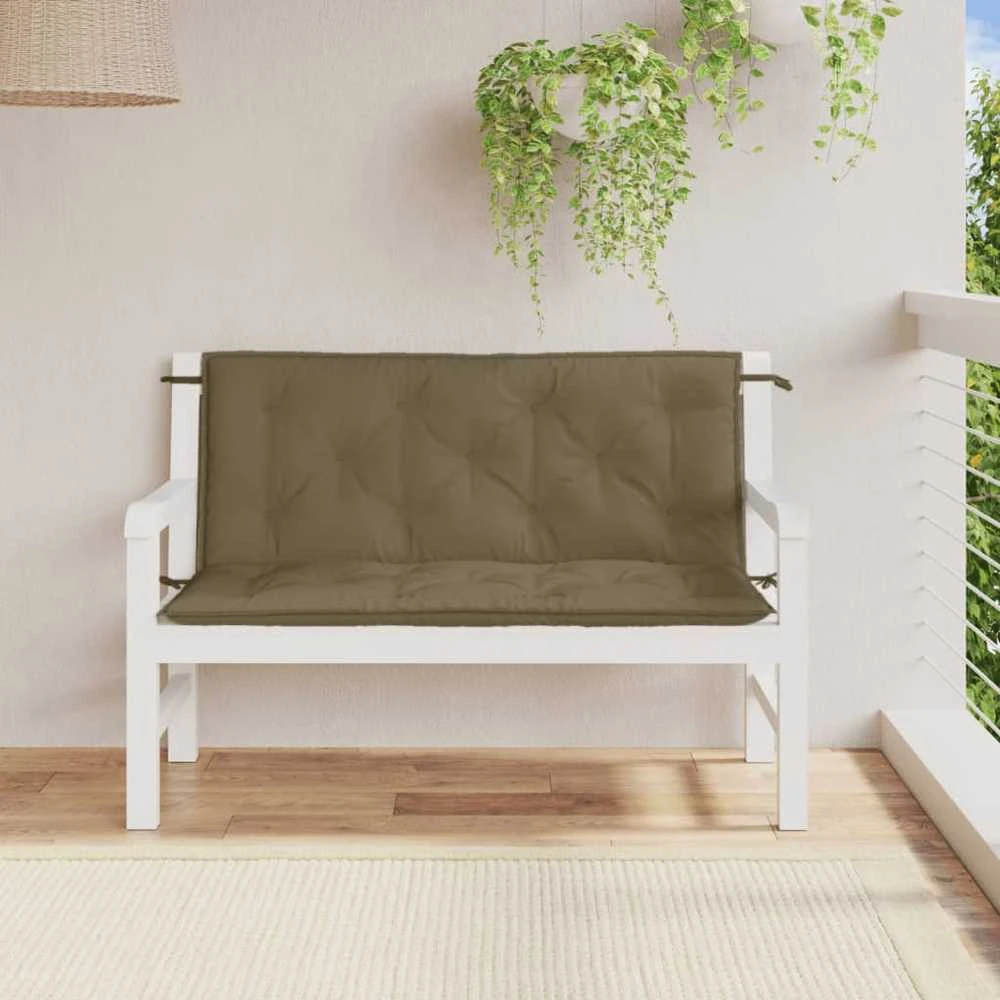 Sodo suoliuko pagalvėlės, 2vnt., taupe, 120x50x7cm, audinys