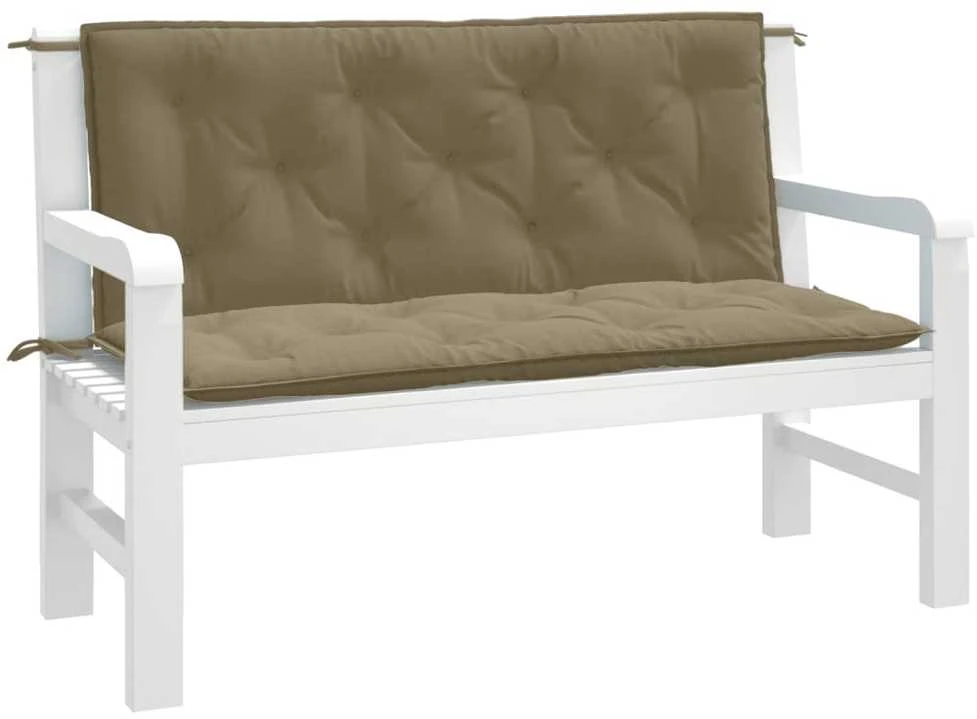 Sodo suoliuko pagalvėlės, 2vnt., taupe, 120x50x7cm, audinys