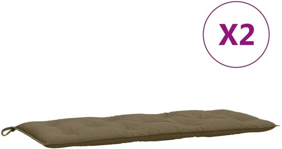 Sodo suoliuko pagalvėlės, 2vnt., taupe, 120x50x7cm, audinys