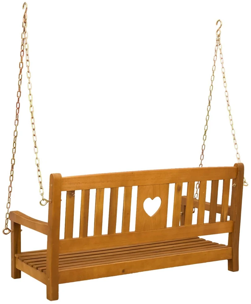 Sodo sūpynė su suoleliu 2 -Seater 110 x 56 x 58 cm Natūrali