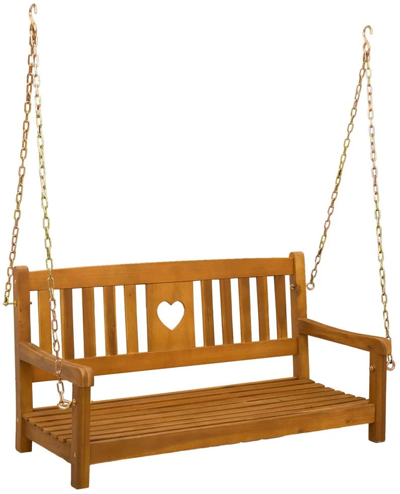 Sodo sūpynė su suoleliu 2 -Seater 110 x 56 x 58 cm Natūrali
