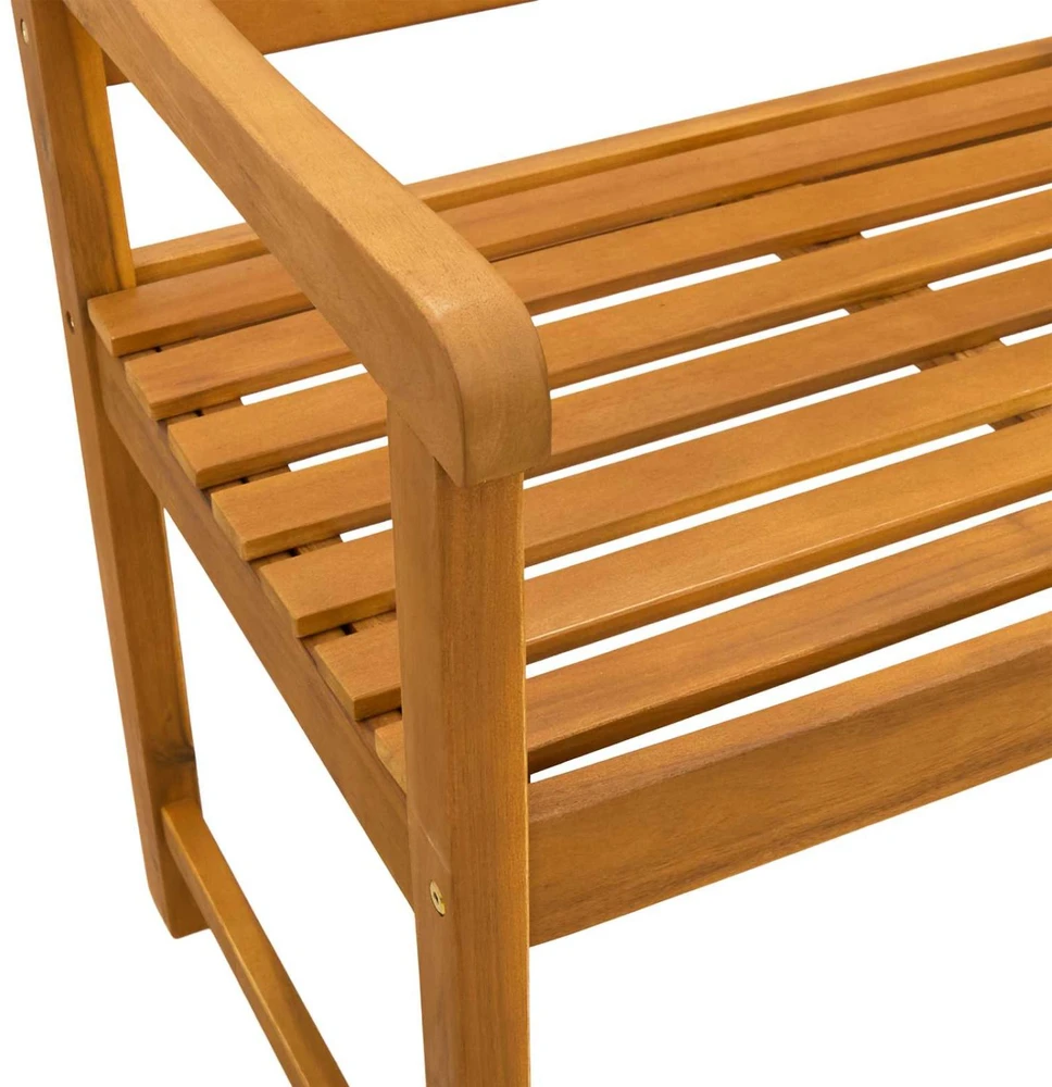 Sodo sūpynė su suoleliu 2 -Seater 110 x 56 x 58 cm Natūrali