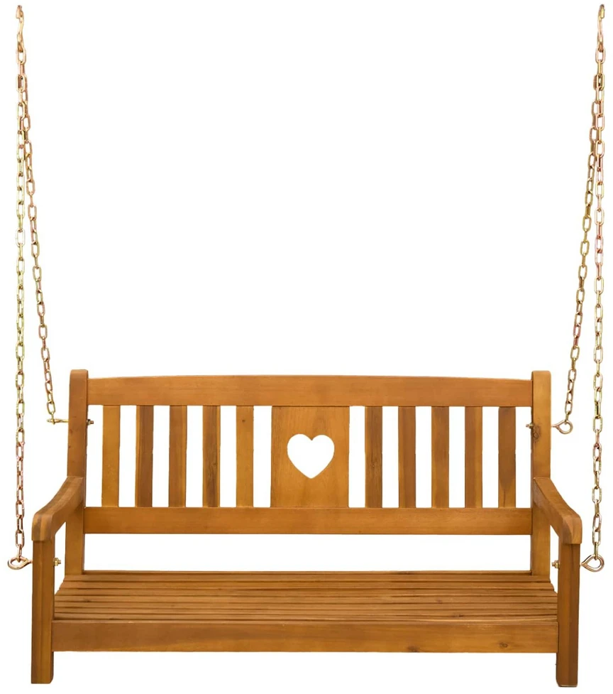Sodo sūpynė su suoleliu 2 -Seater 110 x 56 x 58 cm Natūrali
